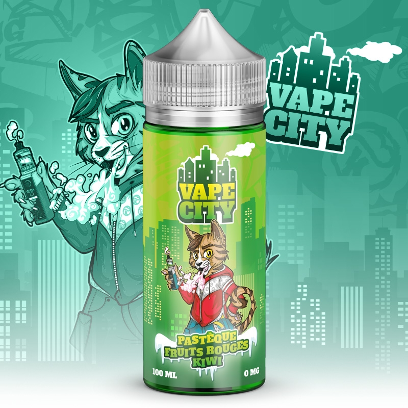 E liquide Pastèque Fruits Rouges Kiwi Vape City 50ml