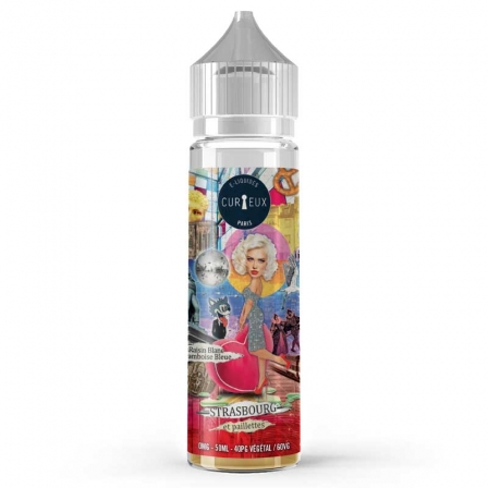 E-liquide Strasbourg et paillettes Curieux 50ml